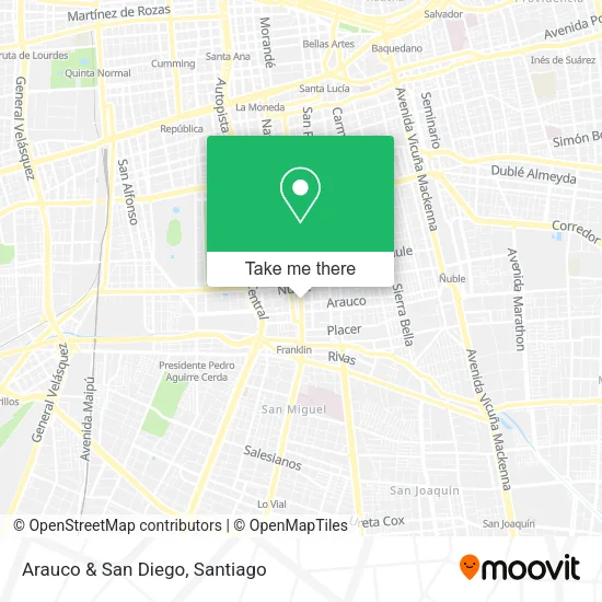 Arauco & San Diego map