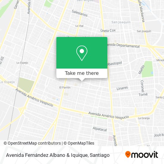 Avenida Fernández Albano & Iquique map