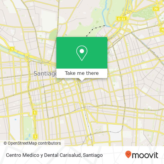 Mapa de Centro Medico y Dental Carisalud