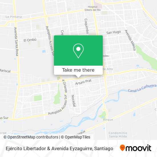 Ejército Libertador & Avenida Eyzaguirre map