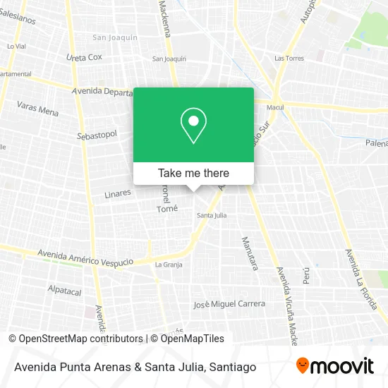 Avenida Punta Arenas & Santa Julia map