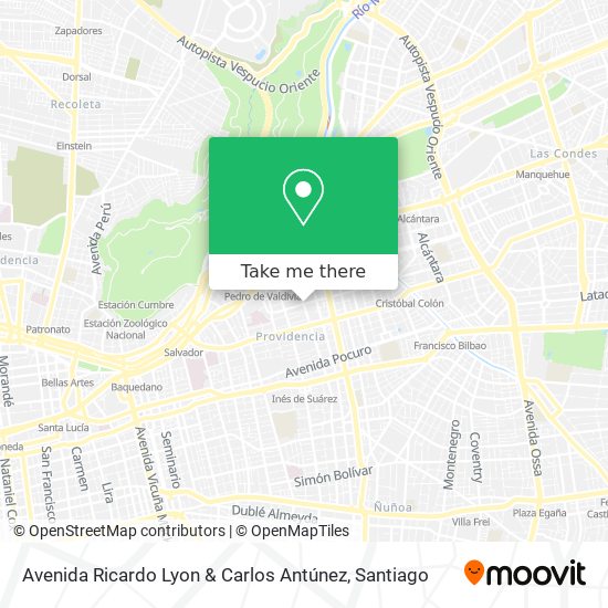 Avenida Ricardo Lyon & Carlos Antúnez map