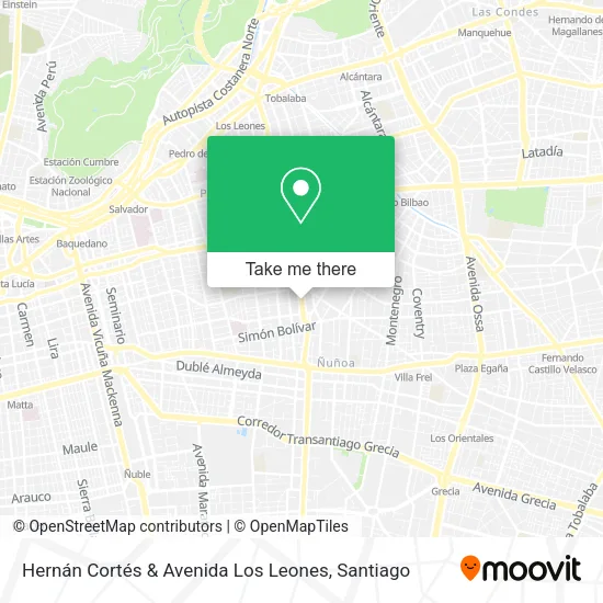 Hernán Cortés & Avenida Los Leones map