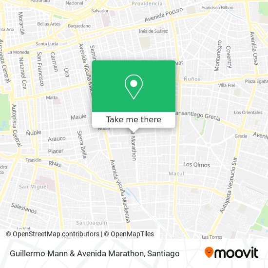 Guillermo Mann & Avenida Marathon map