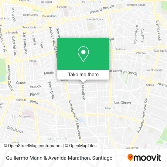 Guillermo Mann & Avenida Marathon map