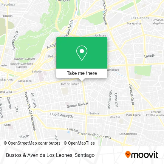 Bustos & Avenida Los Leones map