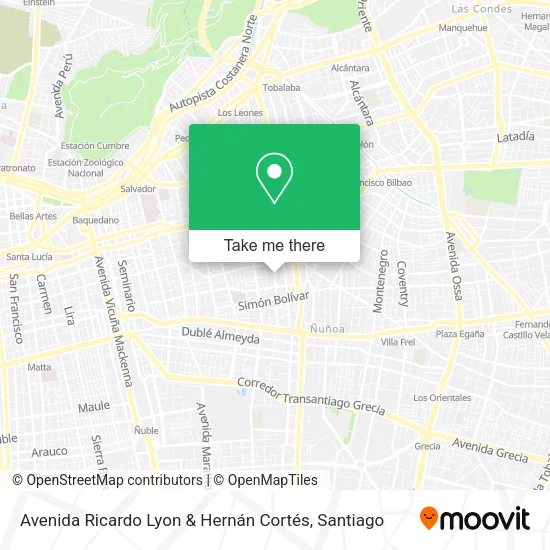 Avenida Ricardo Lyon & Hernán Cortés map