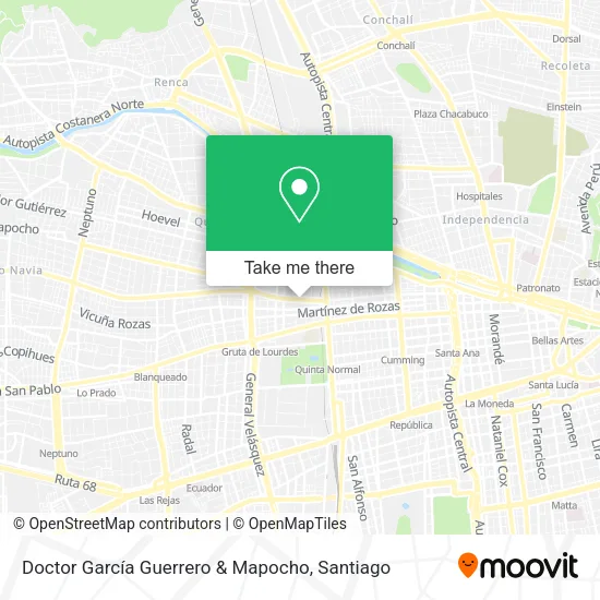 Doctor García Guerrero & Mapocho map