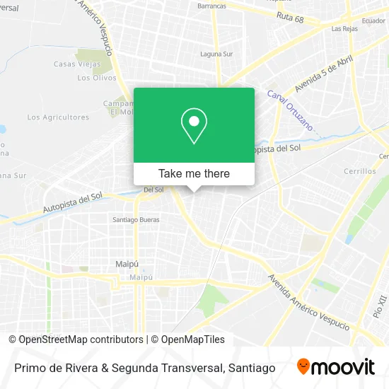 Primo de Rivera & Segunda Transversal map
