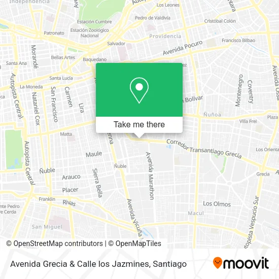 Avenida Grecia & Calle los Jazmines map
