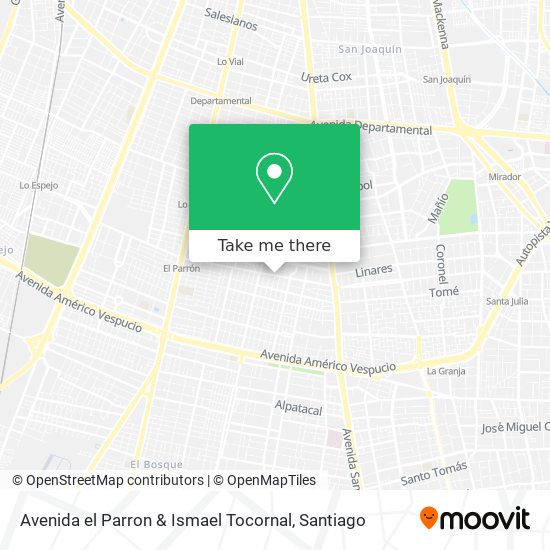 Avenida el Parron & Ismael Tocornal map