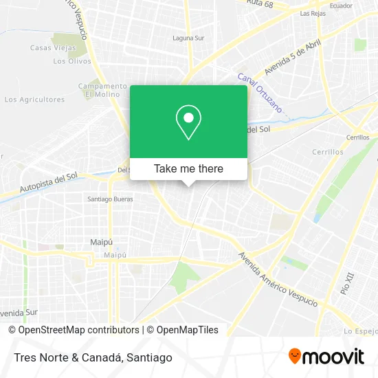 Tres Norte & Canadá map