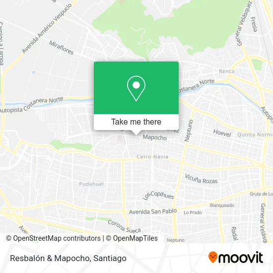 Resbalón & Mapocho map