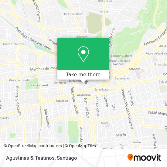 Agustinas & Teatinos map
