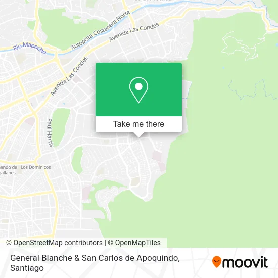 General Blanche & San Carlos de Apoquindo map