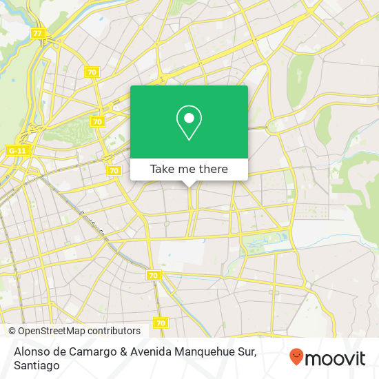 Alonso de Camargo & Avenida Manquehue Sur map