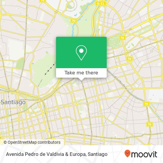 Mapa de Avenida Pedro de Valdivia & Europa