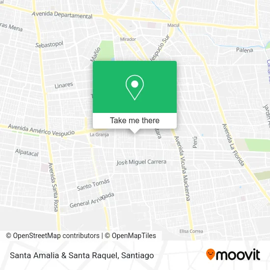 Santa Amalia & Santa Raquel map