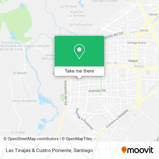 Las Tinajas & Cuatro Poniente map