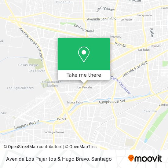 Avenida Los Pajaritos & Hugo Bravo map