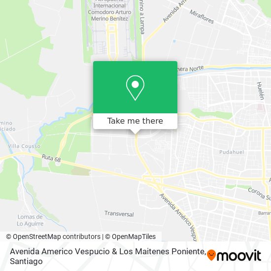 Avenida Americo Vespucio & Los Maitenes Poniente map