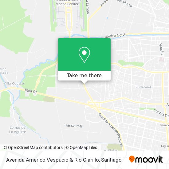 Avenida Americo Vespucio & Río Clarillo map