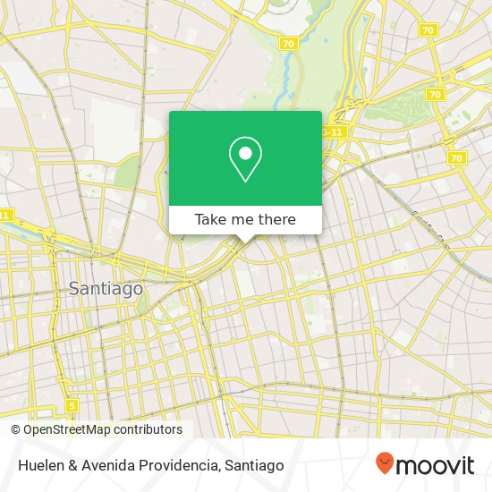 Mapa de Huelen & Avenida Providencia