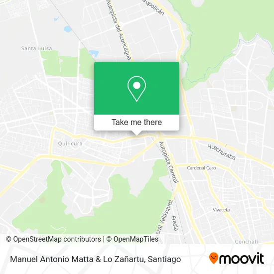 Manuel Antonio Matta & Lo Zañartu map