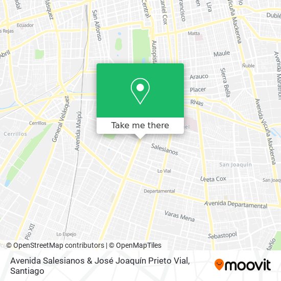 Avenida Salesianos & José Joaquín Prieto Vial map