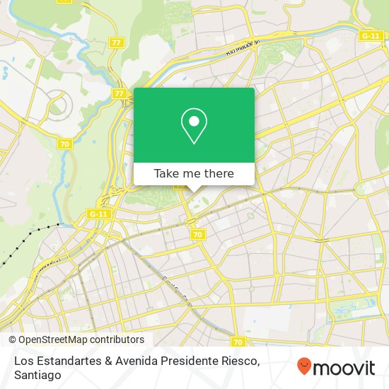 Los Estandartes & Avenida Presidente Riesco map