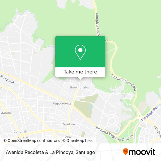 Avenida Recoleta & La Pincoya map