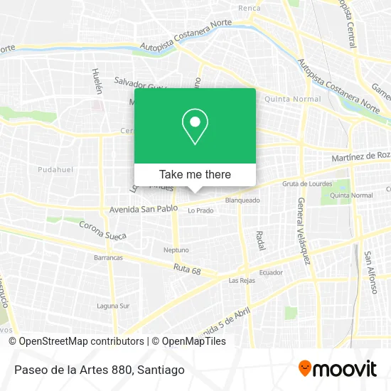 Paseo de la Artes 880 map