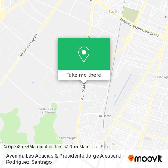 Avenida Las Acacias & Presidente Jorge Alessandri Rodríguez map