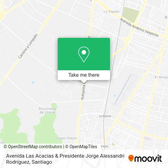 Avenida Las Acacias & Presidente Jorge Alessandri Rodríguez map