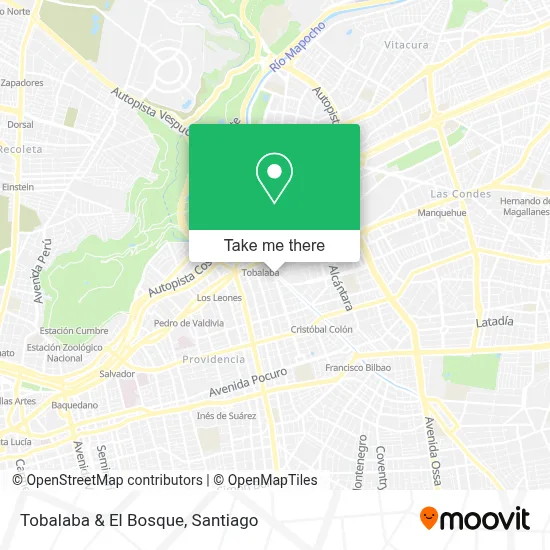 Tobalaba & El Bosque map