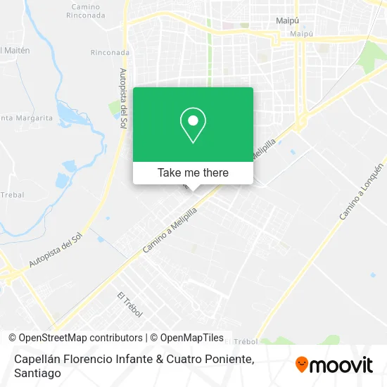 Capellán Florencio Infante & Cuatro Poniente map