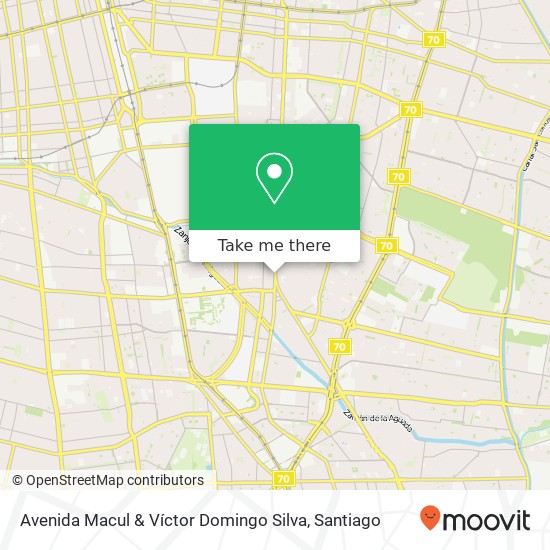 Avenida Macul & Víctor Domingo Silva map