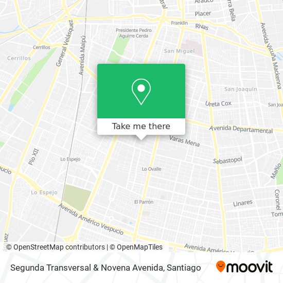 Segunda Transversal & Novena Avenida map