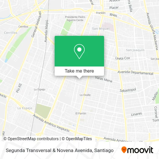 Segunda Transversal & Novena Avenida map