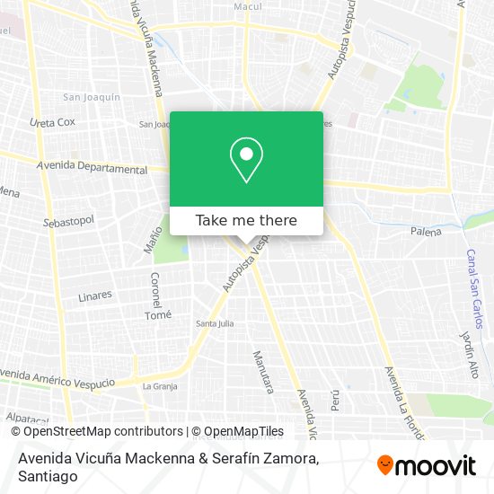 Avenida Vicuña Mackenna & Serafín Zamora map