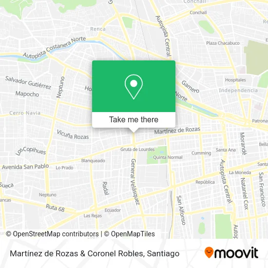 Martínez de Rozas & Coronel Robles map