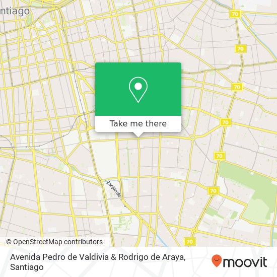 Avenida Pedro de Valdivia & Rodrigo de Araya map