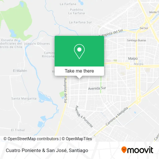 Cuatro Poniente & San José map