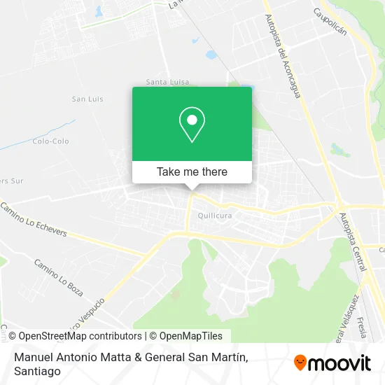 Manuel Antonio Matta & General San Martín map