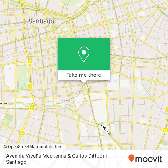 Avenida Vicuña Mackenna & Carlos Dittborn map