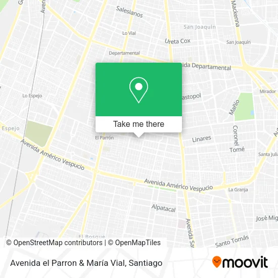Avenida el Parron & María Vial map