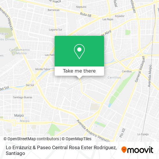 Lo Errázuriz & Paseo Central Rosa Ester Rodríguez map