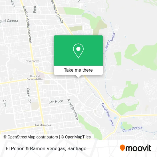El Peñón & Ramón Venegas map