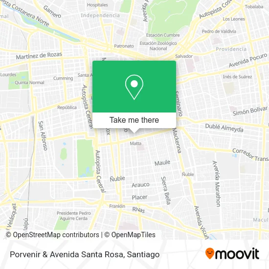 Porvenir & Avenida Santa Rosa map