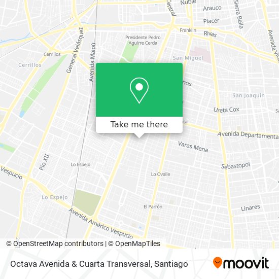 Octava Avenida & Cuarta Transversal map